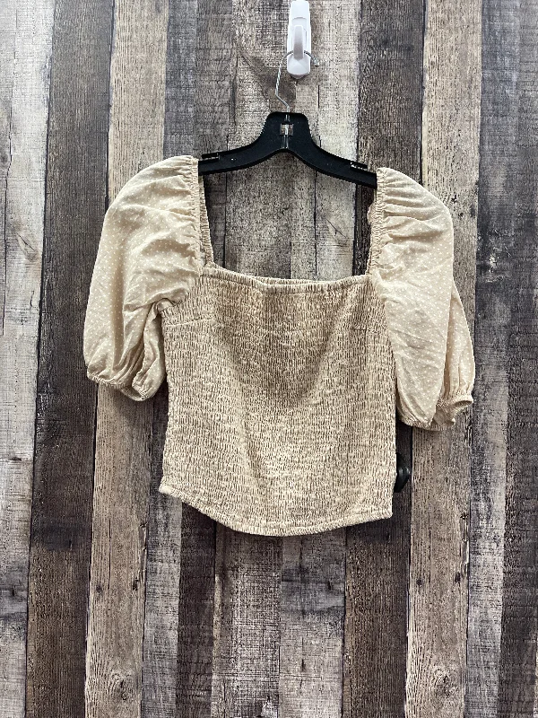 Beige Top Short Sleeve Abercrombie And Fitch, Size S