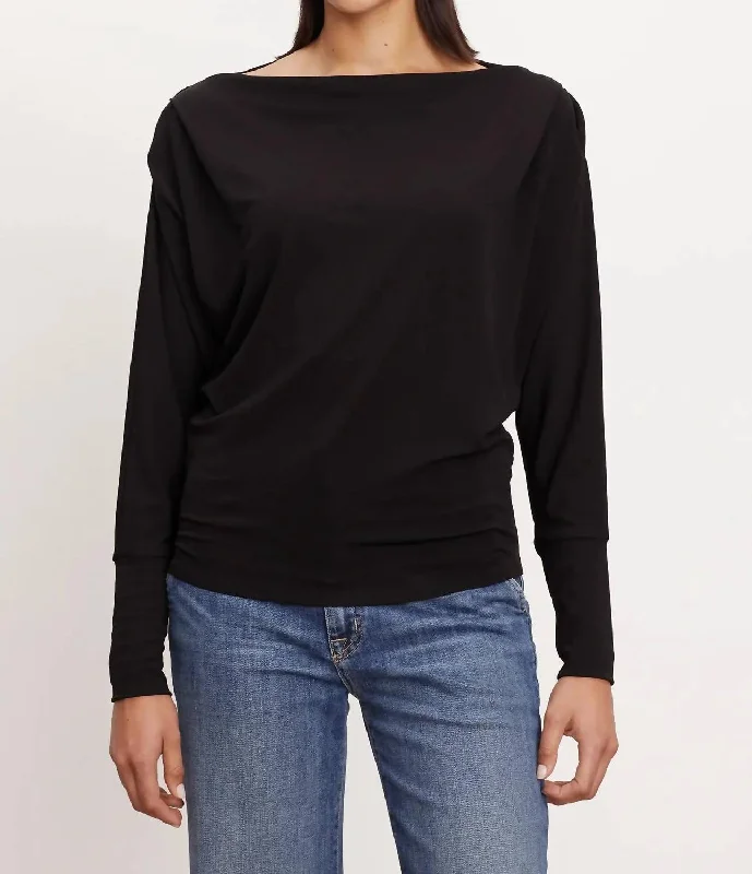 Bess Dolman Top In Black