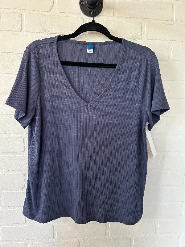 Blue Top Short Sleeve Basic Old Navy, Size M