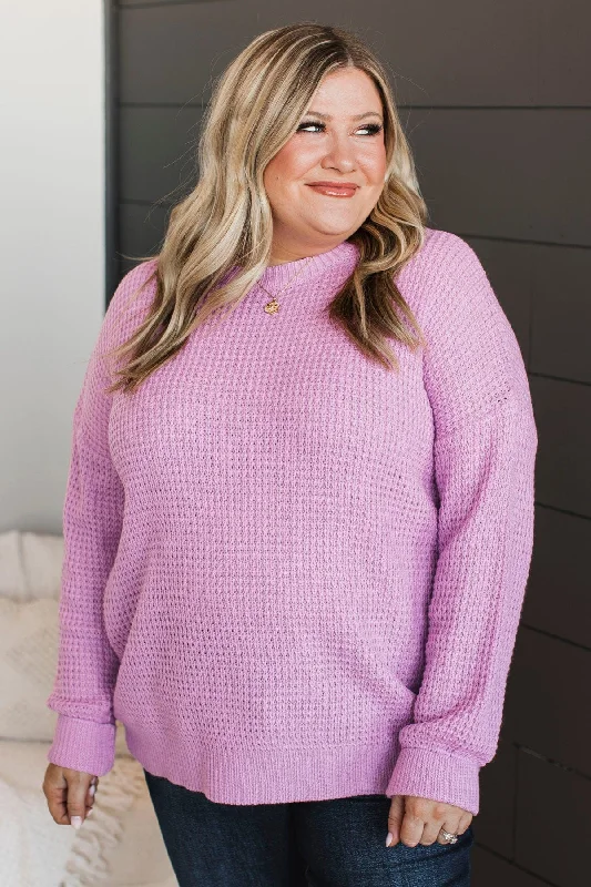 Captivating In Color Knit Sweater- Orchid