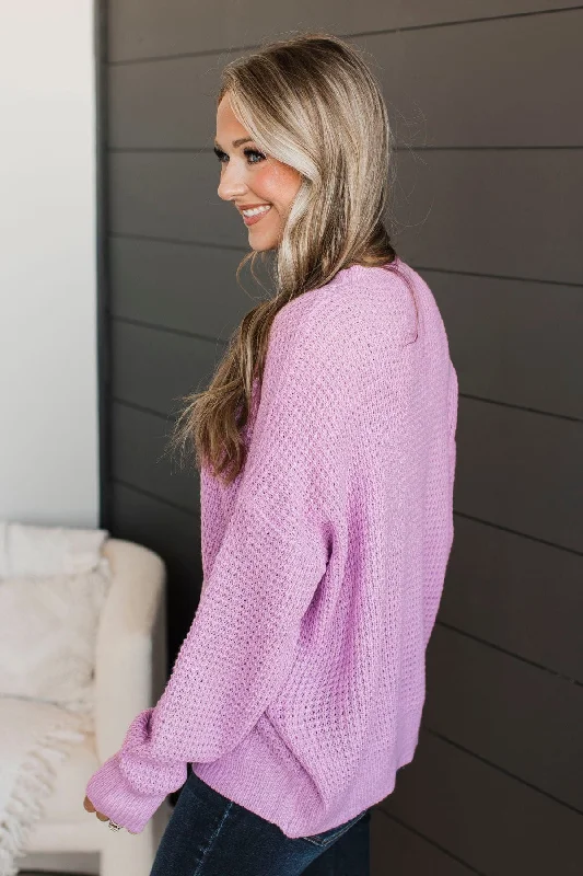 Captivating In Color Knit Sweater- Orchid