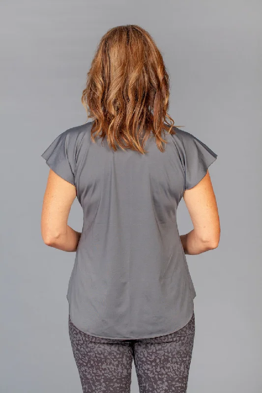 Charcoal Jersey Short Sleeve Top