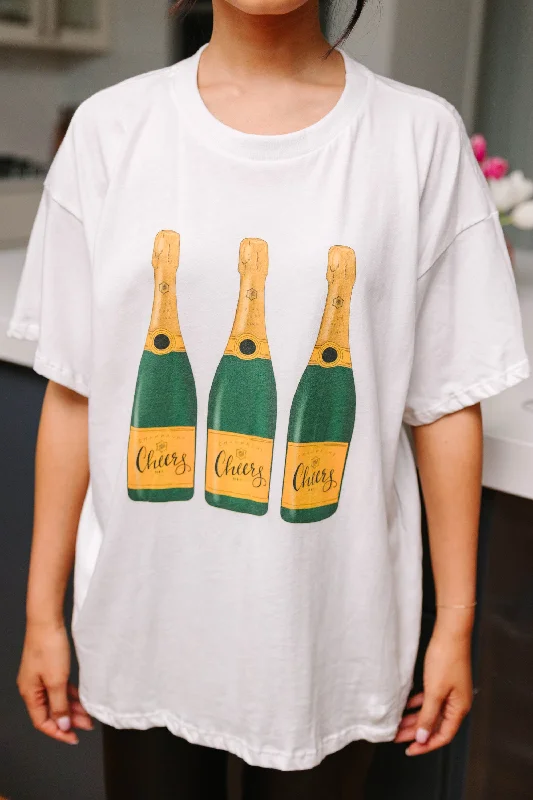 Cheers To You White Graphic Tee