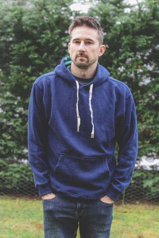 ✨CUSTOM SPECIAL✨ Unisex Drop Shoulder Eco Hoodie - Navy Blue - You choose the print!