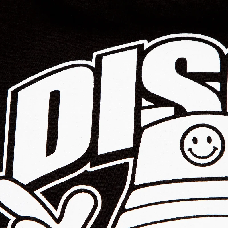 Discoff Biscuit Front Print - Tshirt - Black