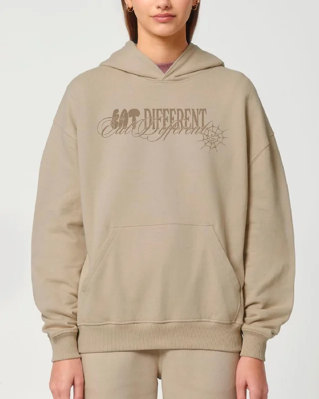 Eat Different Deluxe Organic Box Hoodie - Sand