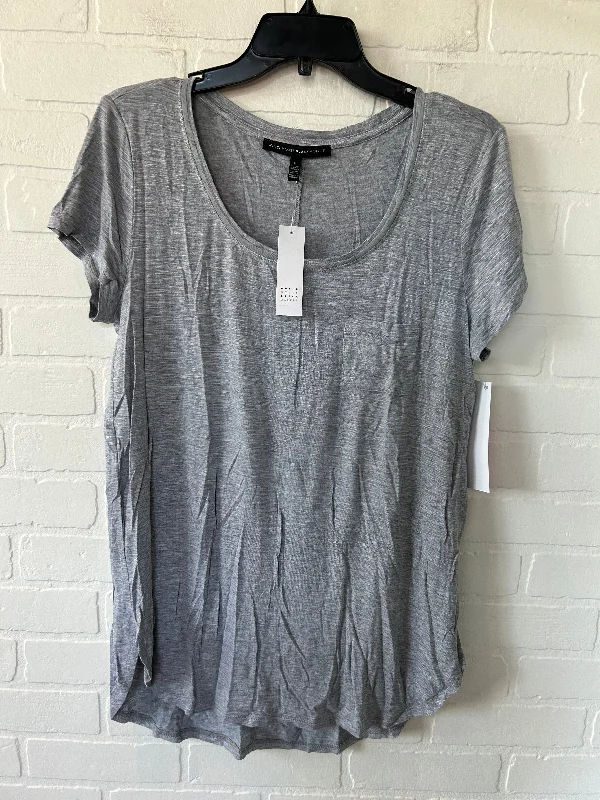 Grey Top Short Sleeve Basic White House Black Market, Size M