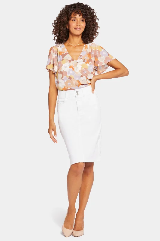 High Waist Skirt - Optic White