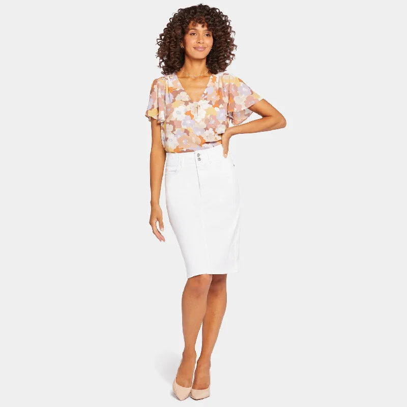 High Waist Skirt - Optic White