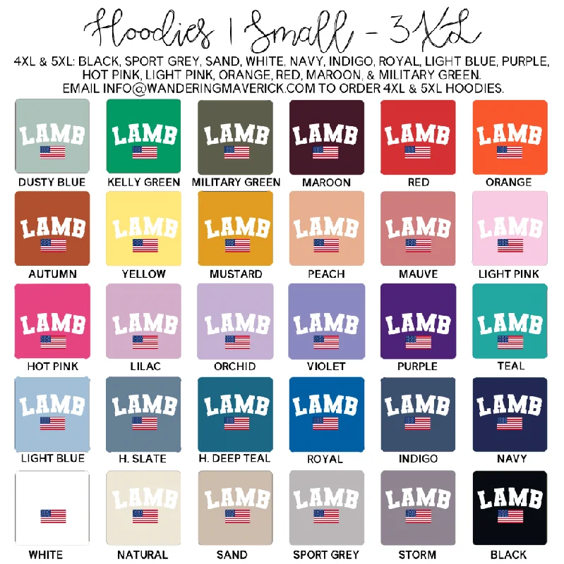 Lamb Flag Hoodie (S-3XL) Unisex - Multiple Colors!