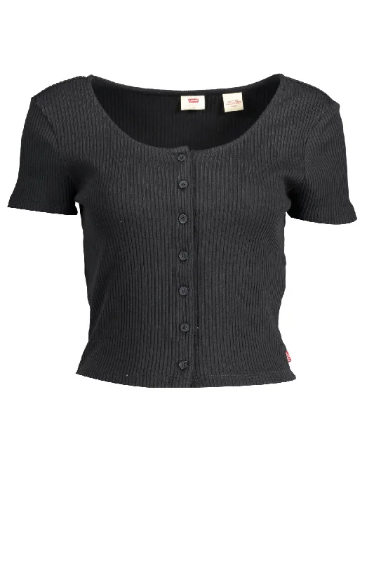 Levi's Chic  Cotton Tee with Button Women's Detail