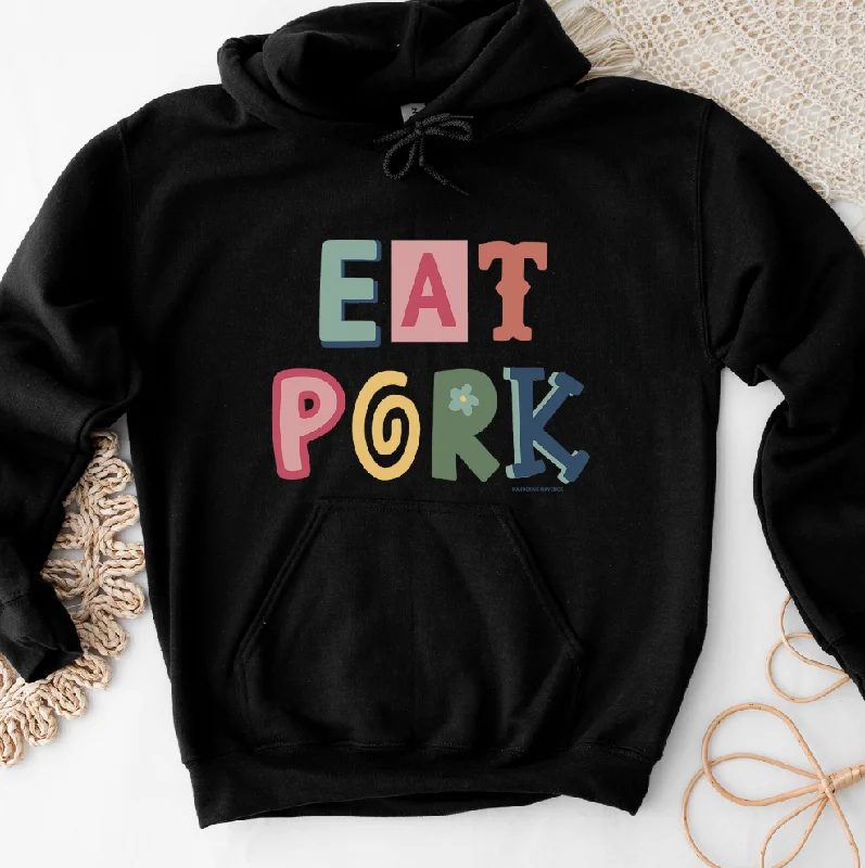 Magazine Letters Eat Pork Hoodie (S-3XL) Unisex - Multiple Colors!