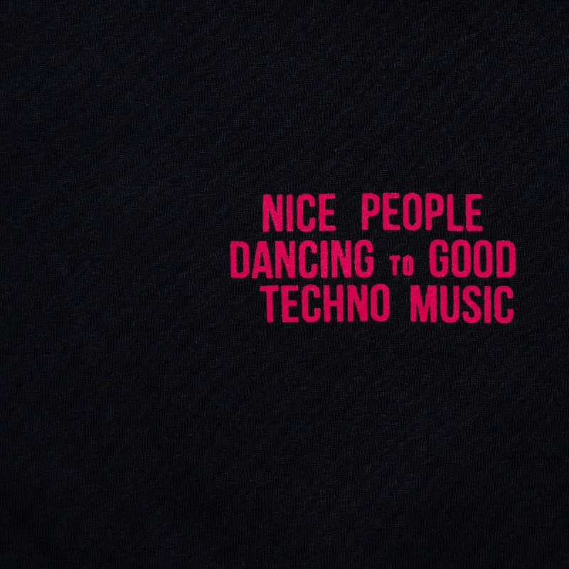 Peoples Techno Back Print - Tshirt - Black