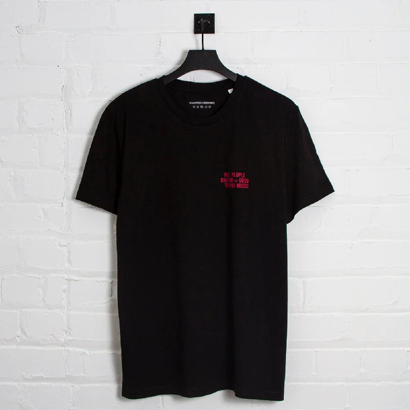 Peoples Techno Back Print - Tshirt - Black