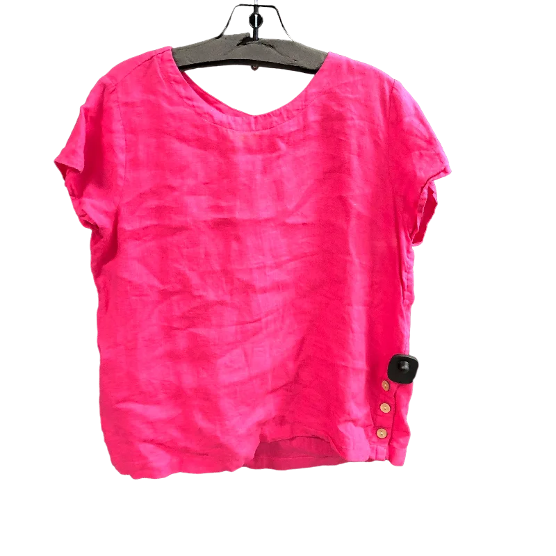 Pink Top Short Sleeve Cynthia Rowley, Size M