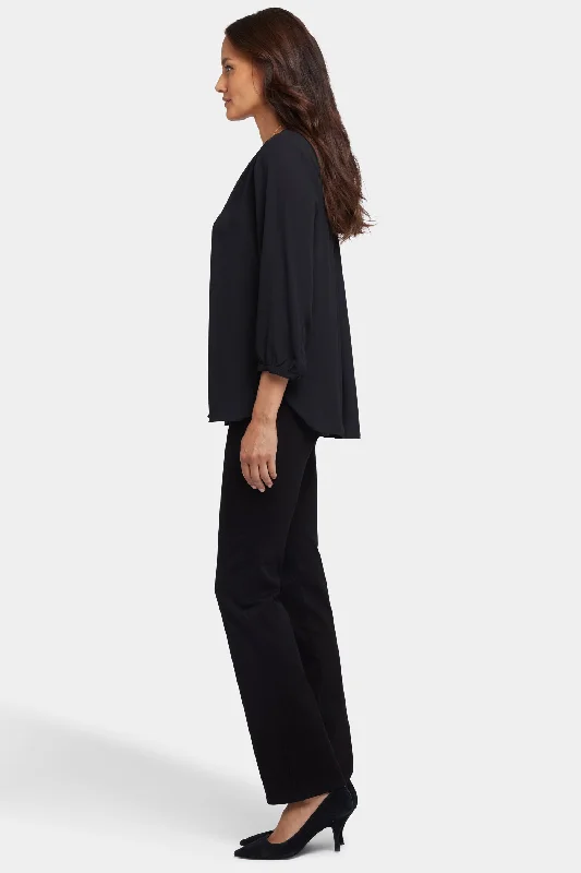 Pintuck Blouse - Black