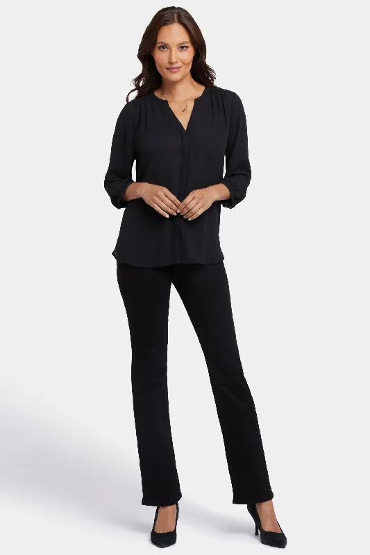 Pintuck Blouse - Black