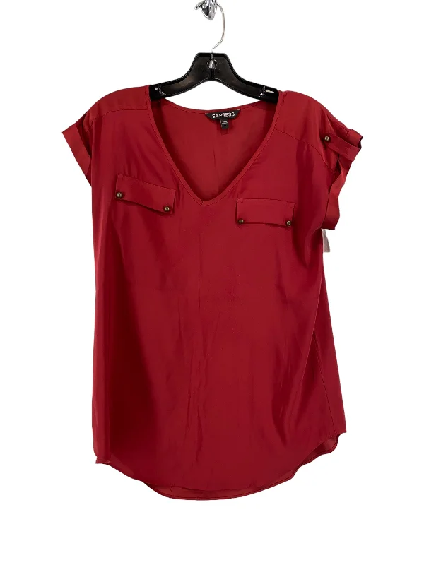 Red Top Short Sleeve Express, Size S