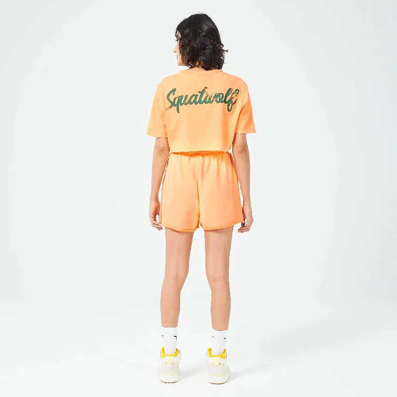 Retrograde Crop Tee - Surf Spray Marl & Orange Chiffon Marl