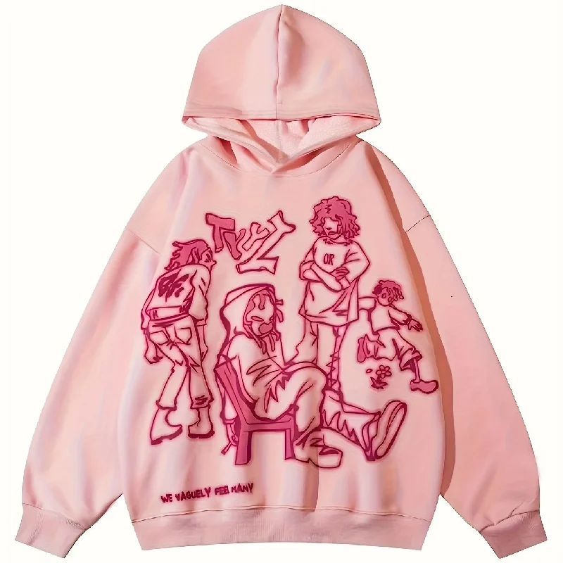 Sixsr Cartoon Print Hoodie, Casual Long Sleeve Hoodies Sweatshirt, Women's Clothing