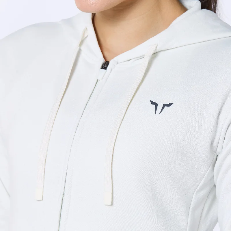 Slim Fit Hoodie - Pearl White