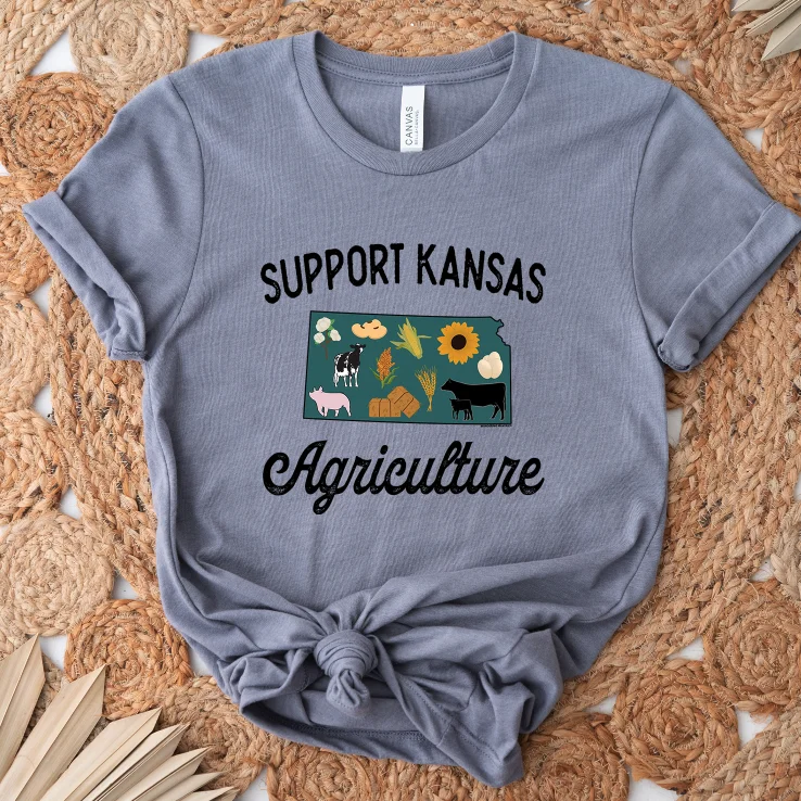 Support Kansas Agriculture T-Shirt (XS-4XL) - Multiple Colors!