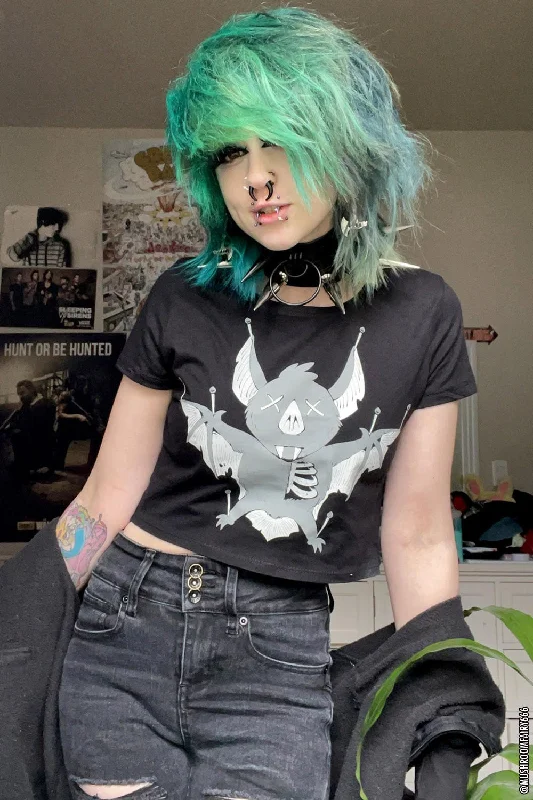 Taxidermy Bat Crop Top