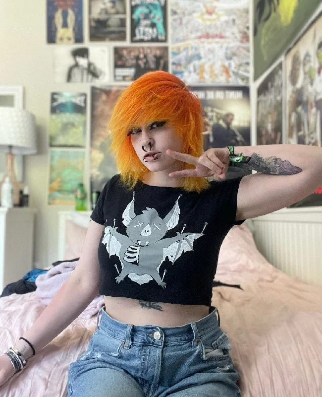 Taxidermy Bat Crop Top