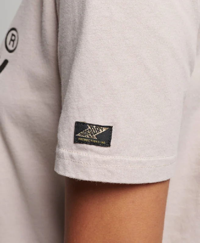 Vintage Logo Embellished T Shirt | Ashes Of Rose Beige