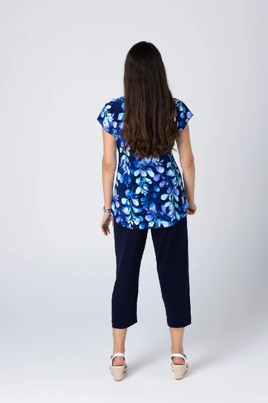 Willow Print Short Sleeve Jersey Top